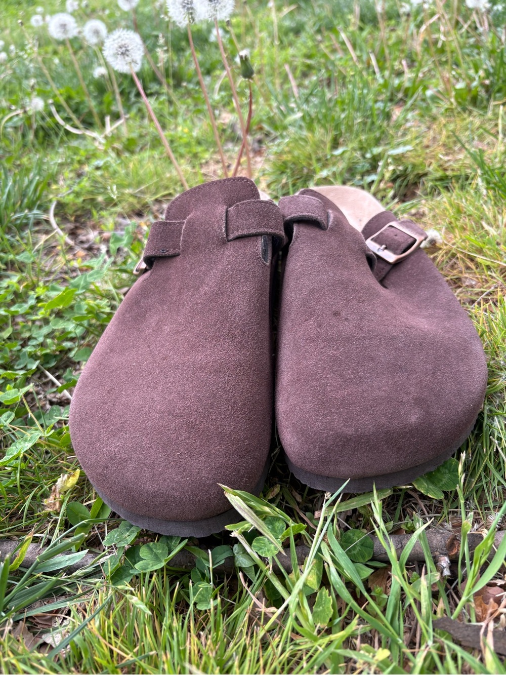 Othr Brown Suede Slip-On Sandals